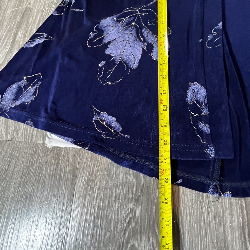 Ladies R & M RICHARDS navy and blue floral short sleeved cardigan dressy church - Picture 14 of 14